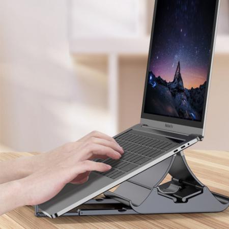 블랙 접이식 높이조절 휴대용 노트북 거치대 블랙 접이식 높이조절 휴대용 노트북 거치대