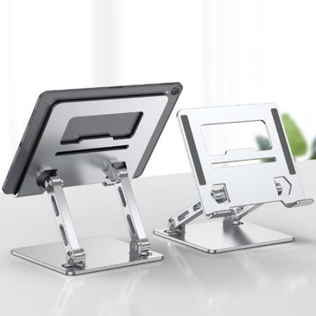 실버 알루미늄 접이식 휴대용 각도조절 노트북 거치대