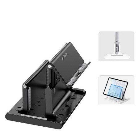 화이트 알루미늄 접이식 높이조절 태블릿 노트북 거치대 화이트 알루미늄 접이식 높이조절 태블릿 노트북 거치대