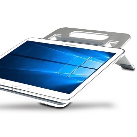 실버 알루미늄 각도조절 휴대용 노트북 스탠드