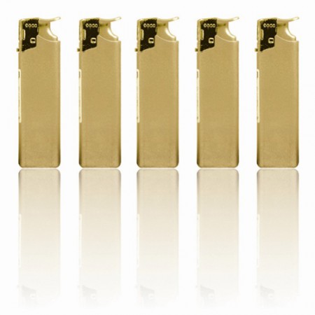 골드 컬러 가스 충전식 슬림형 플라스틱 라이터