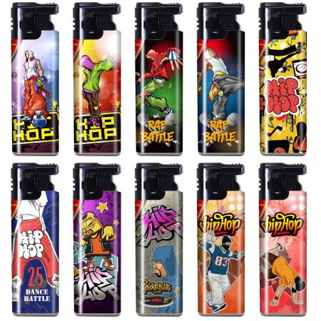 컬러풀 힙합 터보 전자 멀티 라이터