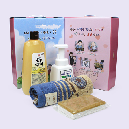 우리밀 천연 항균 주방용 세척 설거지 수세미