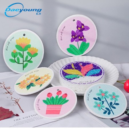 컬러풀 6매입 주방용 홀더 세븐스코어 수세미세트