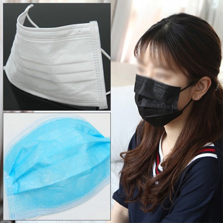 화이트 블루 블랙 일회용 비말차단 덴탈마스크