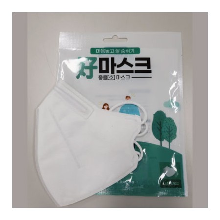 화이트 4매입 4중구조 좋을 호 일회용 보건마스크