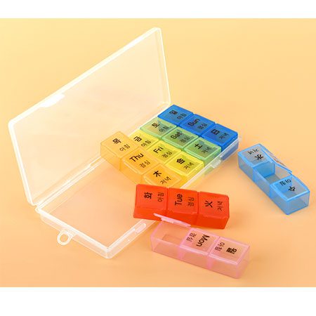 판촉물 제작 주간 약통 3호 알약케이스 21칸 약통 판촉물 제작 주간 약통 3호 알약케이스 21칸 약통