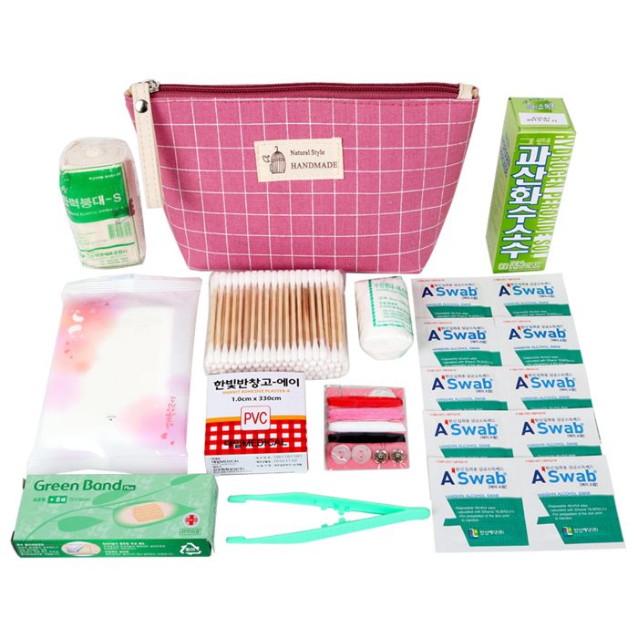 삼각파우치 구급함세트 1호(10종) 구급파우치 홍보물