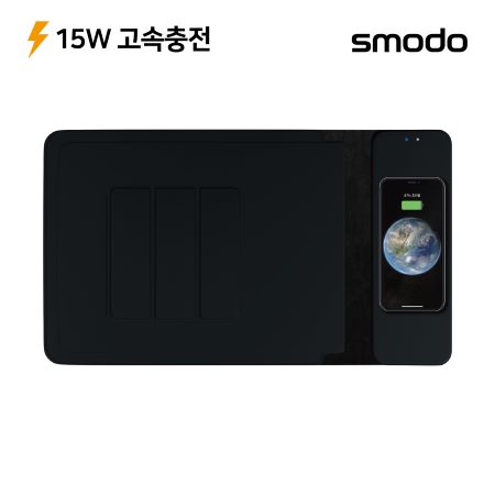 블랙 15W 무선충전 마우스패드 스마트폰 충전기능 다기능 게이밍패드 블랙 15W 무선충전 마우스패드 스마트폰 충전기능 다기능 게이밍패드