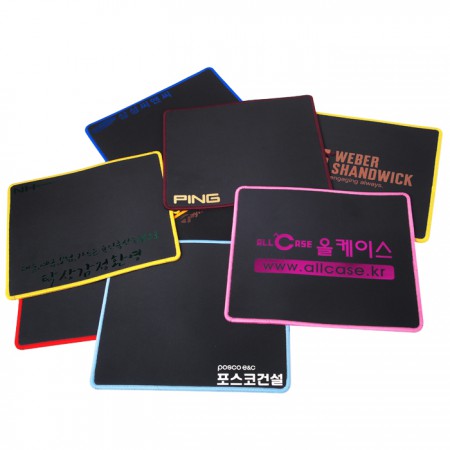 블랙 슬림형 게이밍 고무 마우스패드