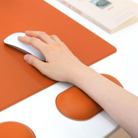 베이지 화이트 논슬립 소프트 레스트 마우스패드