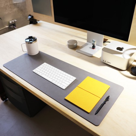 그린 네이비 브라운 대형 천연가죽 컴퓨터 마우스패드