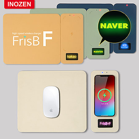 컬러 가죽 마우스패드 무선충전 휴대용 사무용품 컬러 가죽 마우스패드 무선충전 휴대용 사무용품