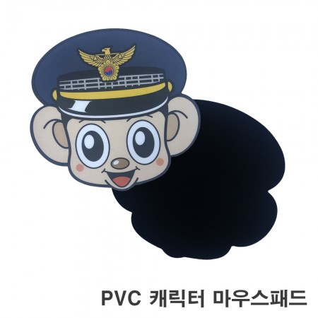 블루 PVC 캐릭터 디자인 항공 마우스패드