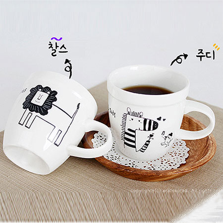 고양이 캐릭터 세라믹 이중벽 보온 머그컵 고양이 캐릭터 세라믹 이중벽 보온 머그컵
