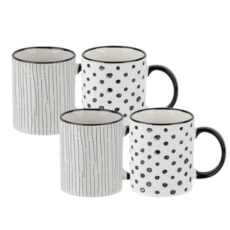 영국풍 심플 도자기 4P 우수한 내구성 머그컵 영국풍 심플 도자기 4P 우수한 내구성 머그컵