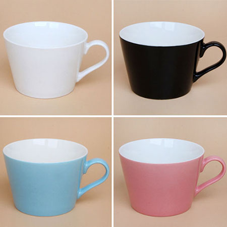 소슬 아날로그 컬러 도자기 매트 손잡이 머그컵