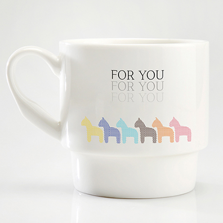 민트 베어 350ml 일러스트 도자기 머그컵