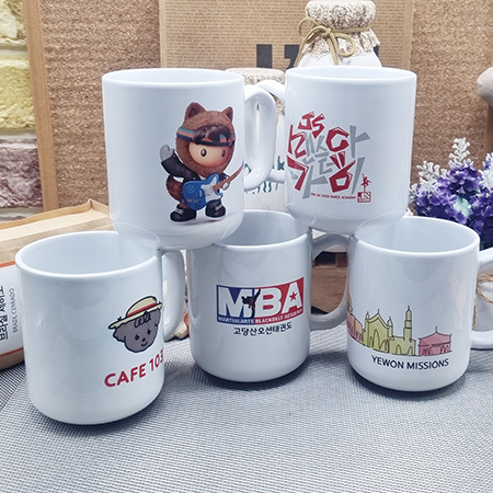 캐릭터 도자기 사무용 로고인쇄 대용량 머그컵