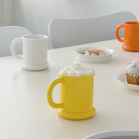 미니멀 350ml 도자기 무광 사무용 머그컵