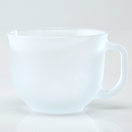 블루밍 유리 이중벽 투명 단층 머그컵