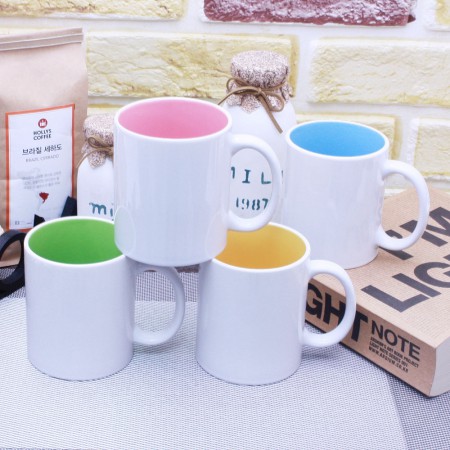 색상 내부 이중벽 스테인리스 원터치 프리미엄 머그컵