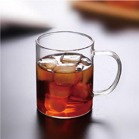 유리 투명 내열 400ml 손잡이형 머그컵