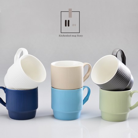 클래식 350ml 도자기 이중벽 보온보냉 머그컵