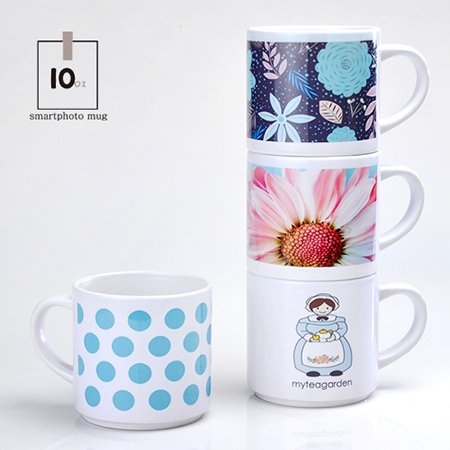 데일리워터 350ml 도자기 파스텔 손잡이 머그컵 (7단어)