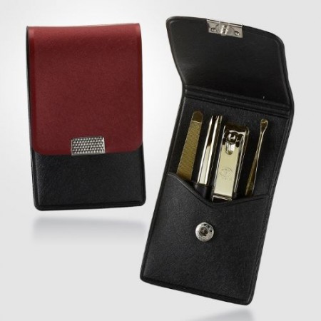 블랙 휴대용 스테인리스 손톱깎이 가죽케이스 세트 블랙 휴대용 스테인리스 손톱깎이 가죽케이스 세트