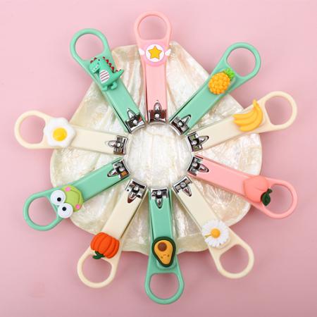 스테인리스 스틸 휴대용 미니 손톱깎이 컬러 캡 구성