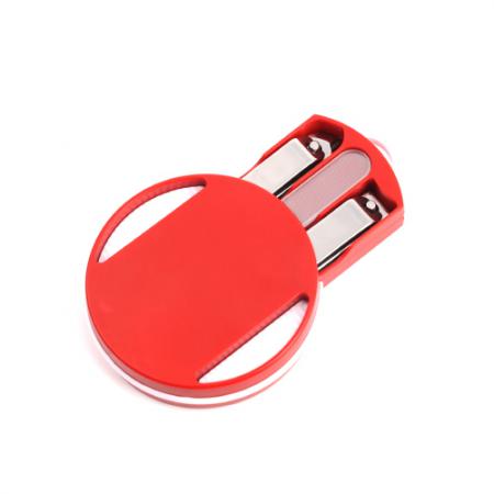 화이트 레드 스테인리스 휴대용 미니 손톱깎이세트