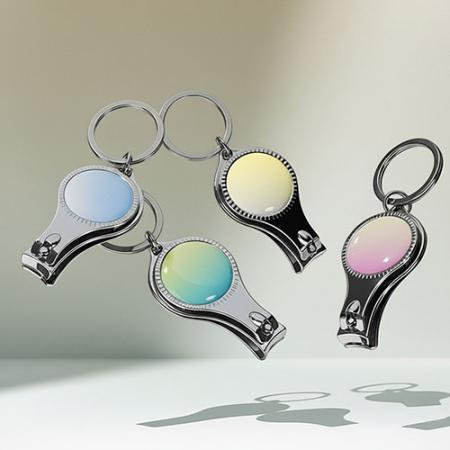 실버 스테인리스 휴대용 미니 손톱깎이 키링