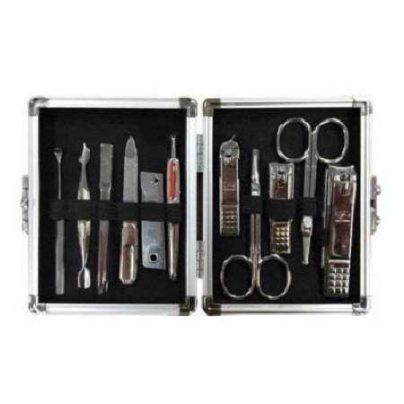 스테인리스 휴대용 손톱깎이 네일클리퍼 가죽케이스 세트