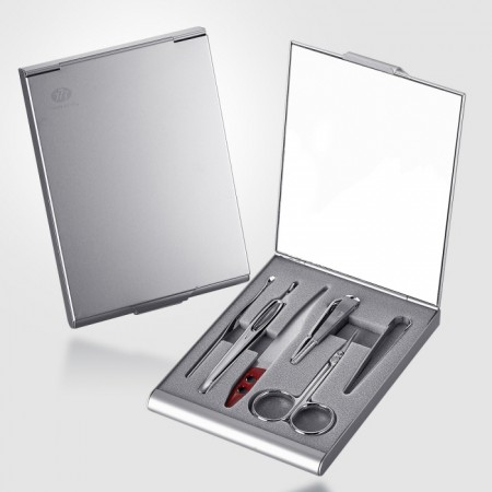 실버 스테인리스 6피스 휴대용 손톱깎이세트