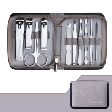 블랙 메탈 스테인리스 휴대용 손톱깎이세트 10종