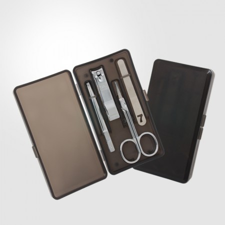 블랙 휴대용 스테인리스 손톱깎이 네일케어 세트