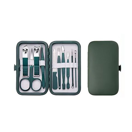 핑크 10종 스테인리스 휴대용 포켓형 손톱깎이세트