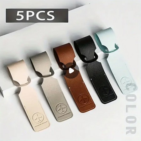 5컬러 고급 가죽 네임택 개별포장 목걸이형 판촉물