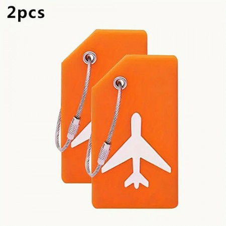 오렌지 투명창 항공기 디자인 네임태그 케이스 오렌지 투명창 항공기 디자인 네임태그 케이스