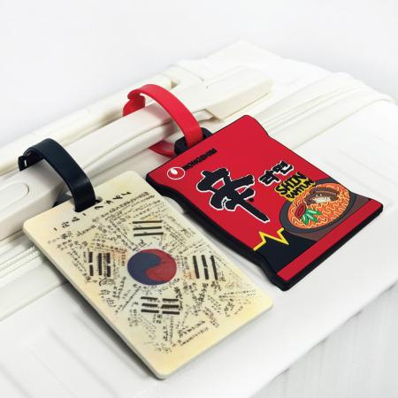 레드 블랙 디자인 양면 목걸이 네임택