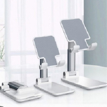 화이트 컬러 접이식 휴대용 스마트폰 거치대