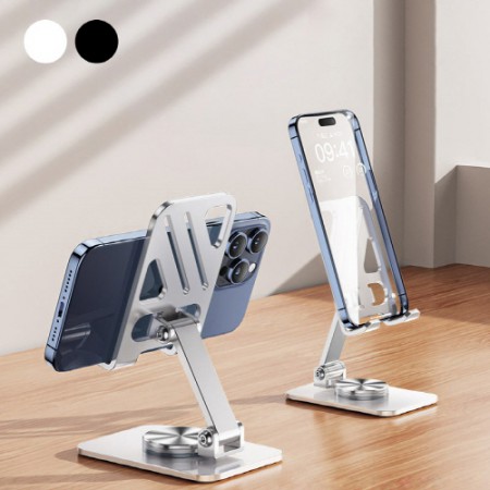 화이트 휴대용 접이식 스마트폰 거치대 스탠드