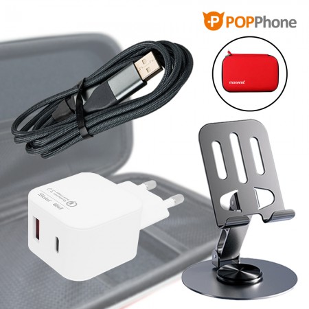 블랙 알루미늄 휴대용 각도조절 스마트폰 거치대