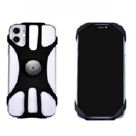 블랙 실리콘 스마트폰 자전거 거치대