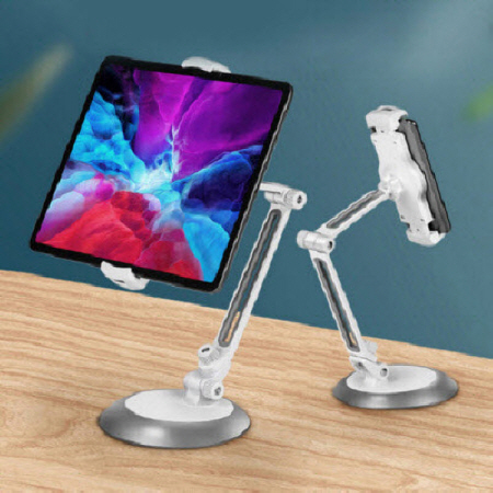 화이트 각도조절 접이식 휴대용 스마트폰 거치대