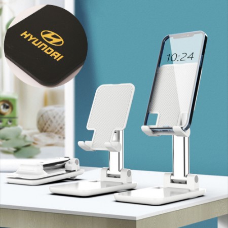 화이트 접이식 각도조절 휴대용 스마트폰 거치대