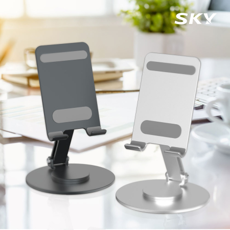 스카이 웰 360도 회전 듀얼 접이식 각도 조절 탁상형 스마트폰 거치대 스카이 웰 360도 회전 듀얼 접이식 각도 조절 탁상형 스마트폰 거치대