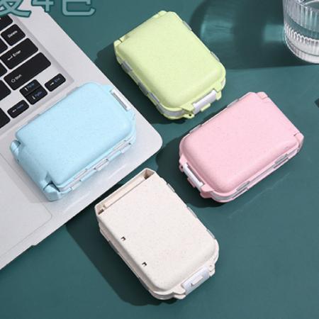 파스텔 4칸 휴대용 미니 약통케이스