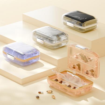 투명 다층 휴대용 항균 소형 약통케이스 투명 다층 휴대용 항균 소형 약통케이스